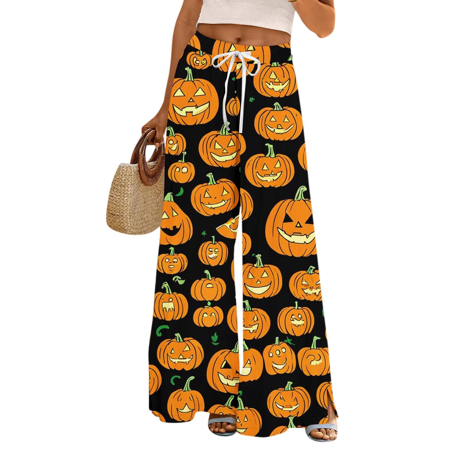 Женские брюки с широкими штанинами с принтом на Хэллоуин, с карманами, с высокой талией, на кулиске, свободные, повседневные L верблюд
Женские брюки с широкими штанинами с принтом на Хэллоуин, с карманами, с высокой талией, на кулиске, свободные, повседневные L верблюд
