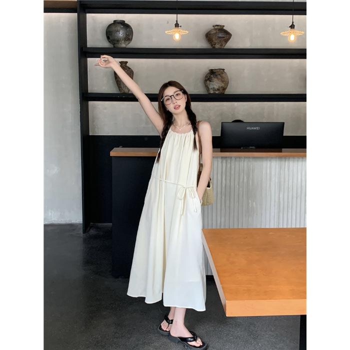 Holiday style neck sling dress women s summer new retro loose outer wear A word big pendulum long skirt tide XL абрикосовий
Holiday style neck sling dress women s summer new retro loose outer wear A word big pendulum long skirt tide XL абрикосовий