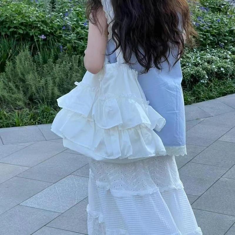 WTEMPO Женская белая плиссированная холщовая сумка, простая, винтажная, элегантная, для мам, повседневная, портативная, сумка для покупок под мышкой 1pc белый