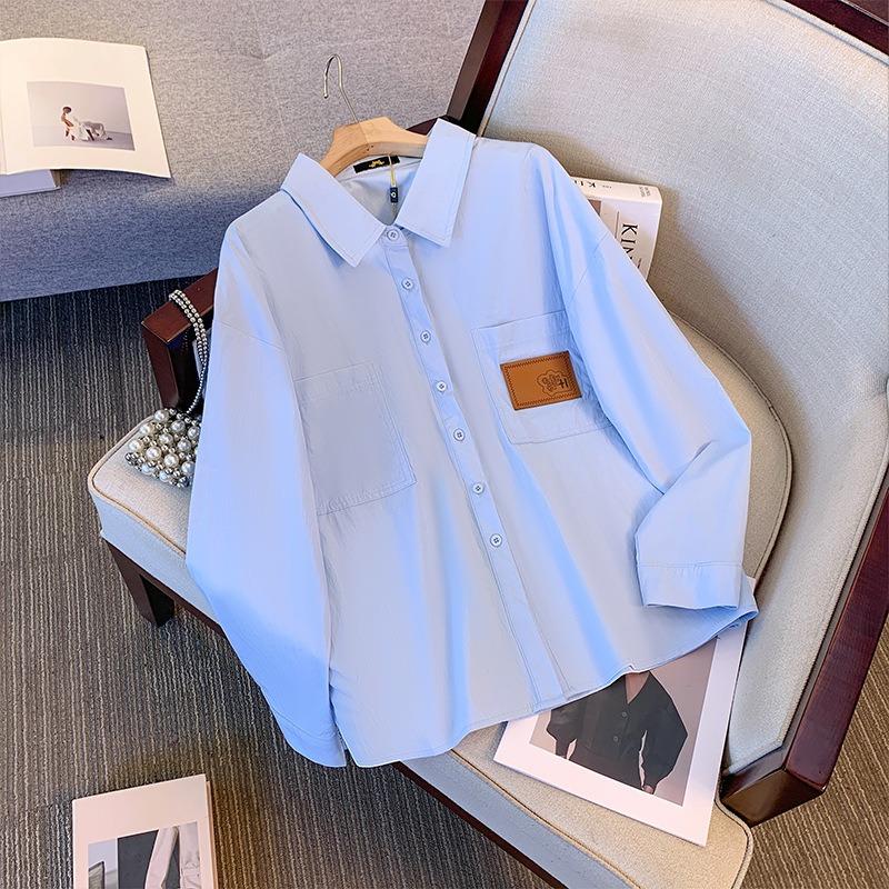 Весенние и осенние женские рубашки, рубашки поло больших размеров, топы с длинными рукавами 6XL синий
Весенние и осенние женские рубашки, рубашки поло больших размеров, топы с длинными рукавами 6XL синий