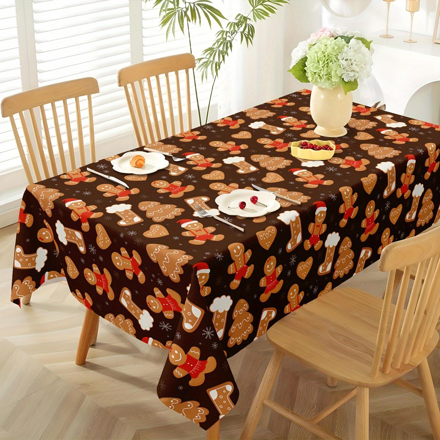 Christmas Gingerbread Man Snowflake Tablecloth For Table Decor Winter Kitchen Dining Polyester Table Cloth Christmas Decorations 90x140cm
Christmas Gingerbread Man Snowflake Tablecloth For Table Decor Winter Kitchen Dining Polyester Table Cloth Christmas Decorations 90x140cm