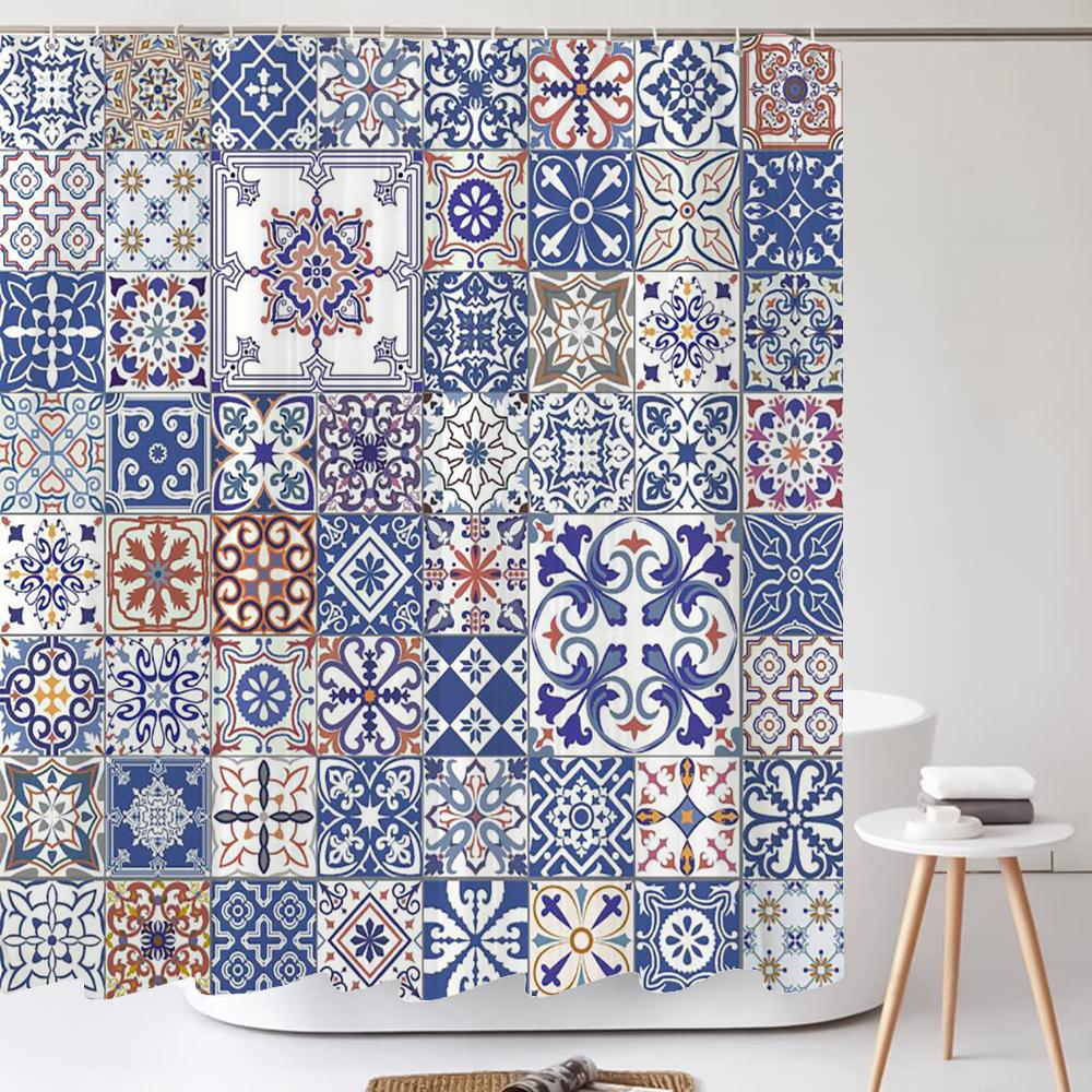 Bathroom Abstract Bohemian Shower Curtain Medieval Nordic Art Boho Printed Polyester Fabric Shower Curtain With Hooks W60H190(CM)-1 Pcs
Bathroom Abstract Bohemian Shower Curtain Medieval Nordic Art Boho Printed Polyester Fabric Shower Curtain With Hooks W60H190(CM)-1 Pcs