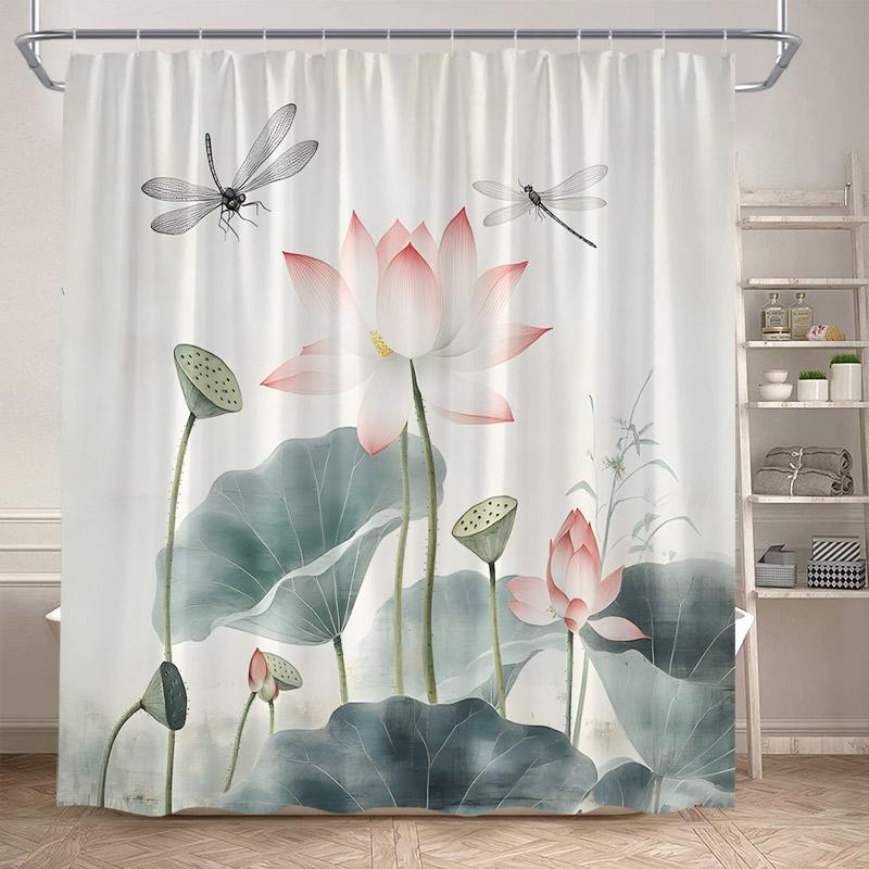 Лотос Шторы для душа Белые Цветочные Зеленые Листья Растение Китайский Стиль Искусство Занавеска для ванны Полиэстер Декор для ванной комнаты Ванна С крючками 120x180cm-47x70in
Лотос Шторы для душа Белые Цветочные Зеленые Листья Растение Китайский Стиль Искусство Занавеска для ванны Полиэстер Декор для ванной комнаты Ванна С крючками 120x180cm-47x70in