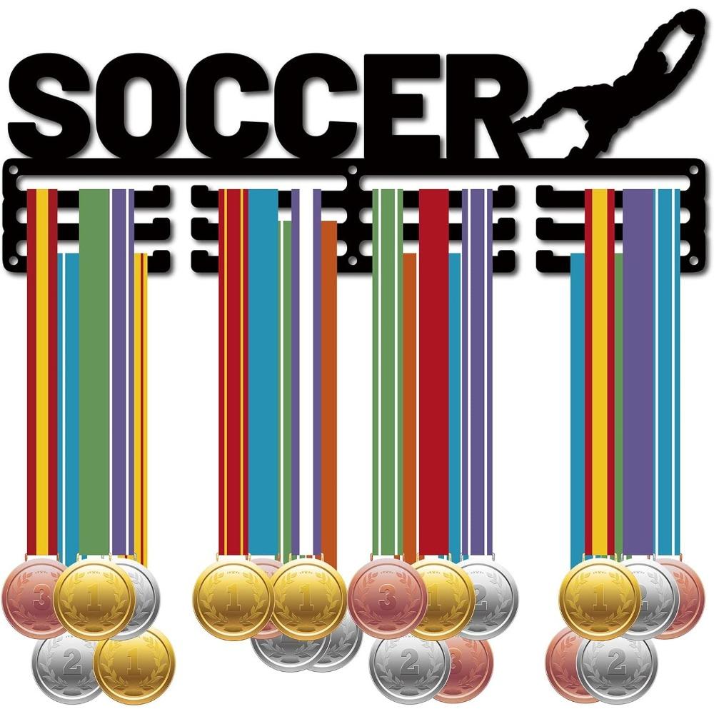 Metal Medal Holder Wall Mount 20 Hooks for Sports Soccer Football Race Gymnastics Display Rack 15.7 x 4.5 inch
Metal Medal Holder Wall Mount 20 Hooks for Sports Soccer Football Race Gymnastics Display Rack 15.7 x 4.5 inch