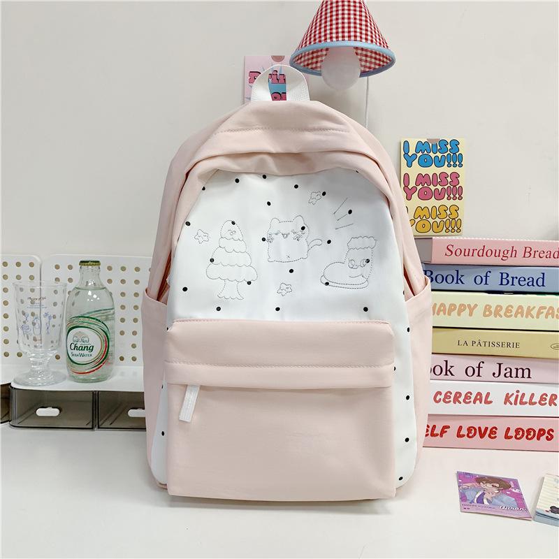 Школьный рюкзак, высокая ценность, свежий и милый рюкзак с принтом, повседневный и простой для учеников средней школы, легкий и универсальный для поездок на работу
Школьный рюкзак, высокая ценность, свежий и милый рюкзак с принтом, повседневный и простой для учеников средней школы, легкий и универсальный для поездок на работу