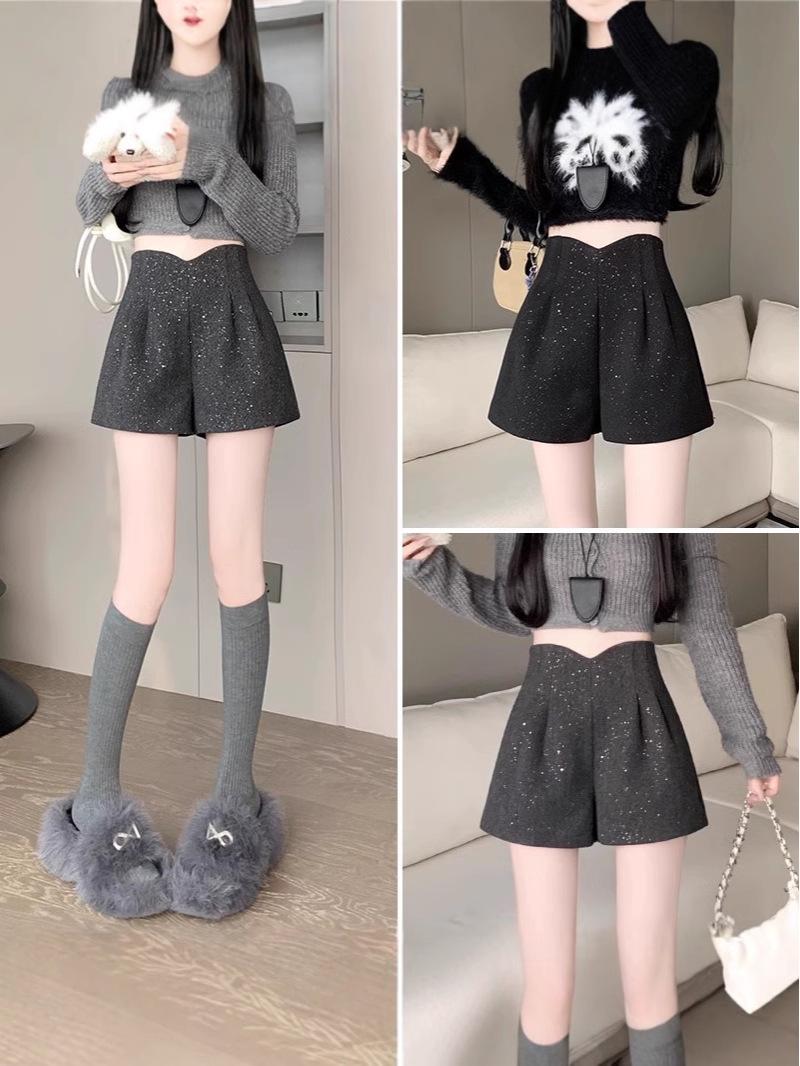 Women s Gray High-Waist Woolen Wide-Leg Pants: 2024 Autumn/Winter Slimming A-Line Shorts S
Women s Gray High-Waist Woolen Wide-Leg Pants: 2024 Autumn/Winter Slimming A-Line Shorts S