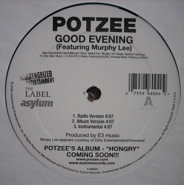 12inch Record POTZEE - Good Evening / Bumrushed 068004 Asylum Records 2005 US Rap & Hip-Hop/R&B Used
12inch Record POTZEE - Good Evening / Bumrushed 068004 Asylum Records 2005 US Rap & Hip-Hop/R&B Used