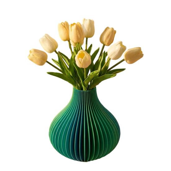 3D Printed Vase Modern Flowers Vase Decorative Vertical Textured Flower Vase for Dried & Fresh Flowers Farmhouse Coffee Table Kitchen Centerpieces
3D Printed Vase Modern Flowers Vase Decorative Vertical Textured Flower Vase for Dried & Fresh Flowers Farmhouse Coffee Table Kitchen Centerpieces
