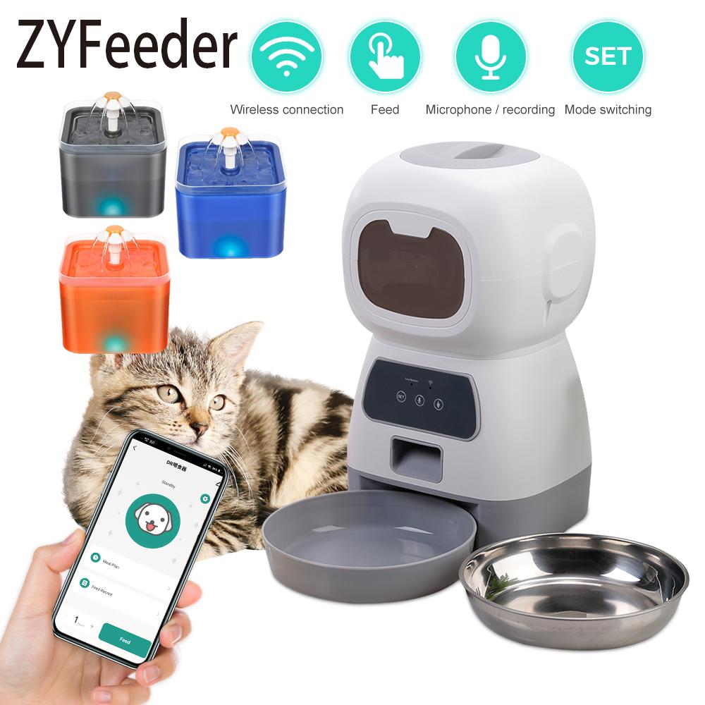 3.5L Automatic Pet Feeder WiFi APP Smart Timed Dosing Feeder Cat Dog Food Dispenser 2L Auto Drink Fountain Water Feeder Cat Bowl
3.5L Automatic Pet Feeder WiFi APP Smart Timed Dosing Feeder Cat Dog Food Dispenser 2L Auto Drink Fountain Water Feeder Cat Bowl