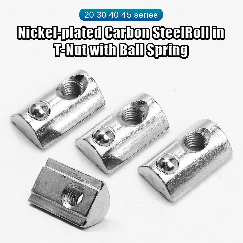 NINDEJIN Sliding T Slot Nuts Spring Ball Loaded Carbon Steel Roll-in T Nuts for 3D Printer 20 30 40 45 Series Aluminum Profile 20 series M5 5pcs
NINDEJIN Sliding T Slot Nuts Spring Ball Loaded Carbon Steel Roll-in T Nuts for 3D Printer 20 30 40 45 Series Aluminum Profile 20 series M5 5pcs