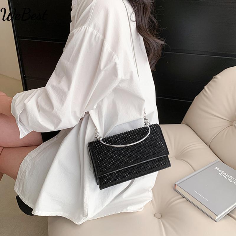 Crossbody Bag Crystal Bling Top Handle Bags for Women Luxury Designer Small Purses and Handbags 20x6x12cm срібний
Crossbody Bag Crystal Bling Top Handle Bags for Women Luxury Designer Small Purses and Handbags 20x6x12cm срібний