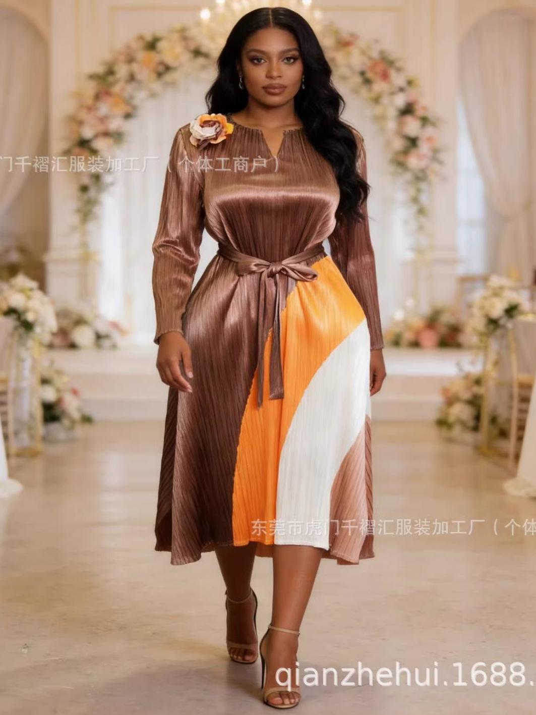 Miyake Plus Size Pleated Slimming V-Neck Long Sleeve Dress Green 25857
Miyake Plus Size Pleated Slimming V-Neck Long Sleeve Dress Green 25857