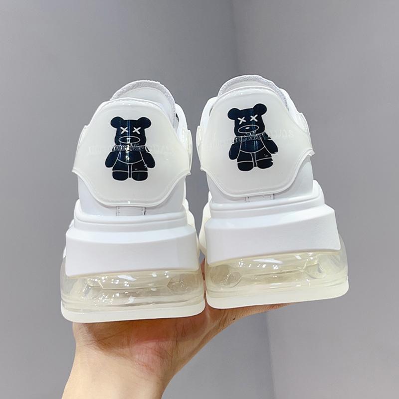 White McQueen spring new heel bear design casual shoes increase height 34
White McQueen spring new heel bear design casual shoes increase height 34