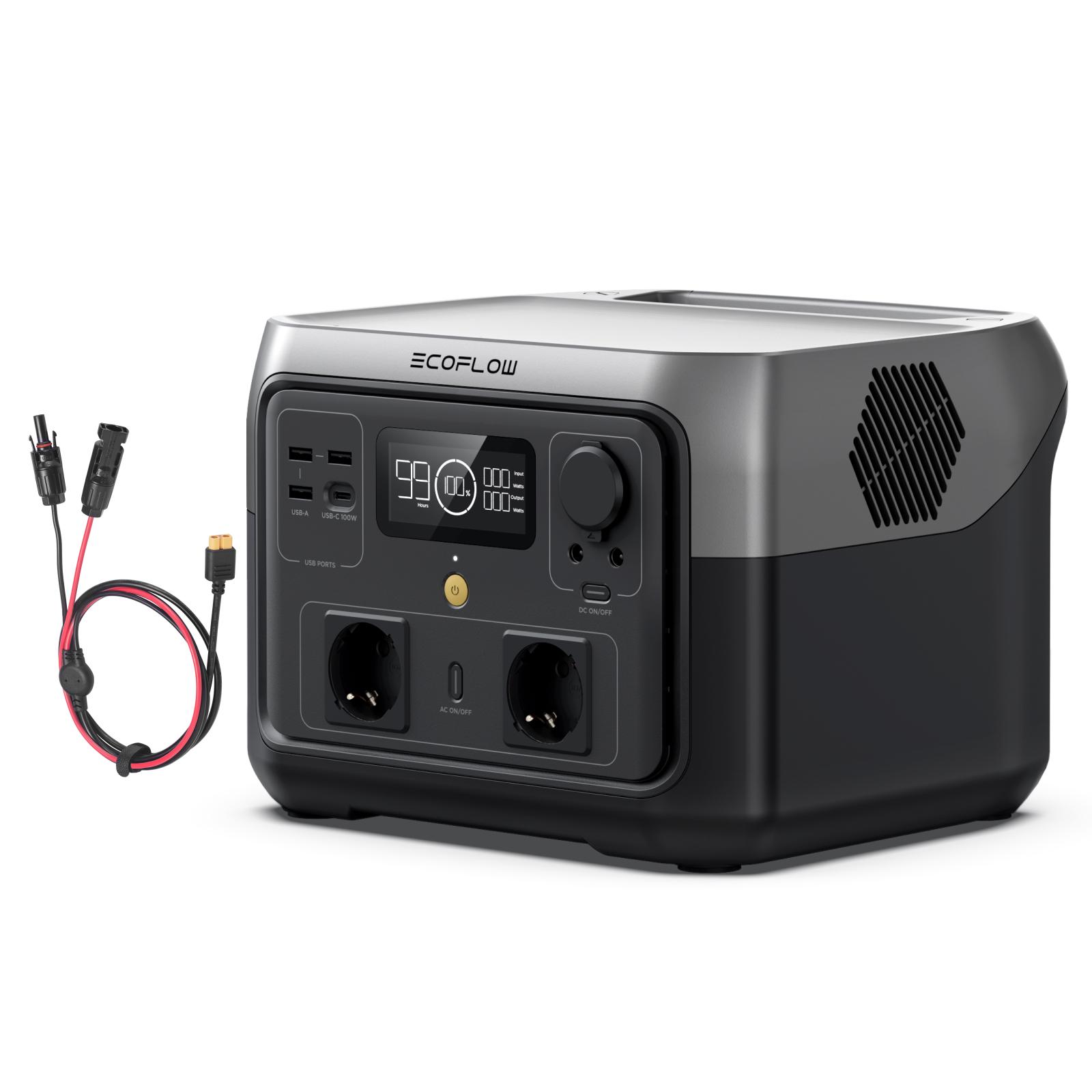 ECOFLOW River 2 Max з кабелем XT60, 3,5 м, 512 Вт·год, портативна електростанція, сонячний генератор з LiFeP04, швидка зарядка за 1 годину, потужність до 1000 Вт
ECOFLOW River 2 Max з кабелем XT60, 3,5 м, 512 Вт·год, портативна електростанція, сонячний генератор з LiFeP04, швидка зарядка за 1 годину, потужність до 1000 Вт