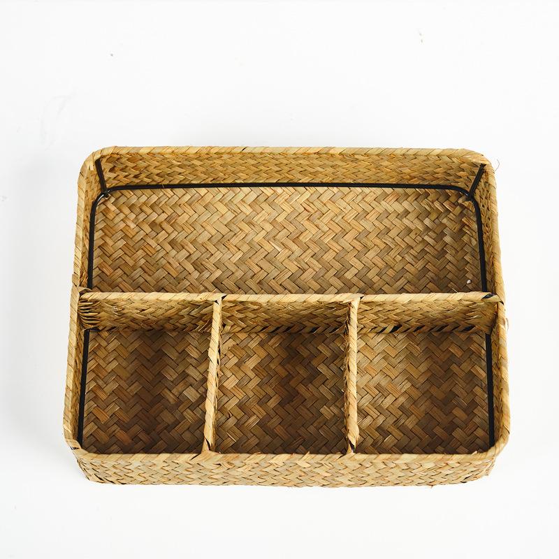 4 Grids Storage Basket Hand-woven Desktop Sundries Storage Basket Clothes Cosmetic Stationery Hairpins Jewelry Accessories
4 Grids Storage Basket Hand-woven Desktop Sundries Storage Basket Clothes Cosmetic Stationery Hairpins Jewelry Accessories