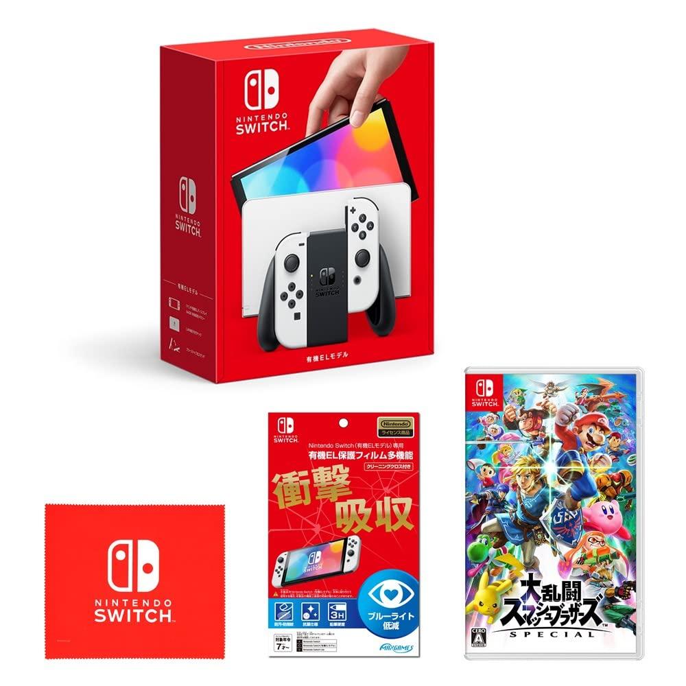 Nintendo Switch EL White licensed Organic EL protective film for Nintendo Switch EL Super Smash SPECIAL Switch Switch logo design microfiber cloth
Nintendo Switch EL White licensed Organic EL protective film for Nintendo Switch EL Super Smash SPECIAL Switch Switch logo design microfiber cloth