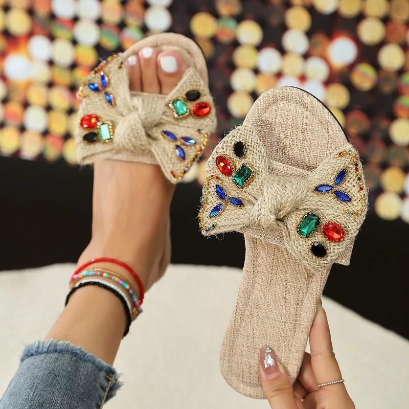 Распродажа модной женской обуви 2024 года, женские тапочки с открытым носком, летние тапочки со стразами и бантом, повседневные удобные тапочки на плоской подошве больших размеров 43 хаки
Распродажа модной женской обуви 2024 года, женские тапочки с открытым носком, летние тапочки со стразами и бантом, повседневные удобные тапочки на плоской подошве больших размеров 43 хаки