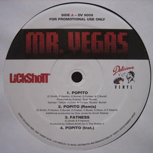 12inch Record MR. VEGAS - Popito / Fatness / Weed Day DV9009 Delicious Vinyl 2003 US Reggae, Ska & Dub Used
12inch Record MR. VEGAS - Popito / Fatness / Weed Day DV9009 Delicious Vinyl 2003 US Reggae, Ska & Dub Used