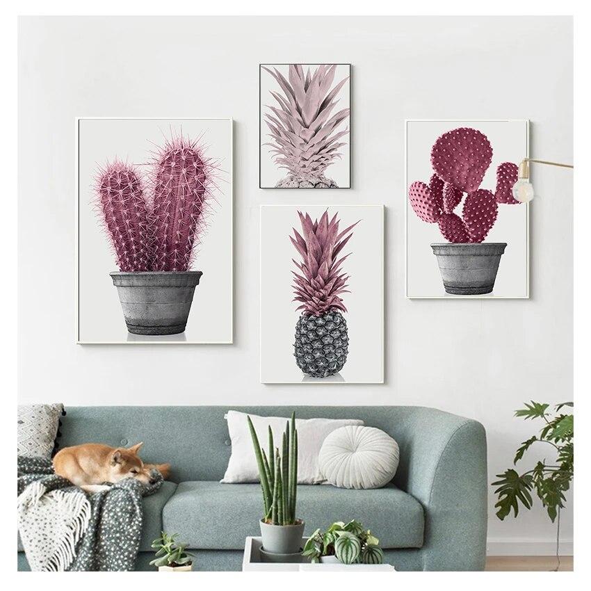 Wall Pictures Home Posters and Prints Cactus Potted Art Canvas Painting Frameless Nordic Pink Pineapple Painting
Wall Pictures Home Posters and Prints Cactus Potted Art Canvas Painting Frameless Nordic Pink Pineapple Painting