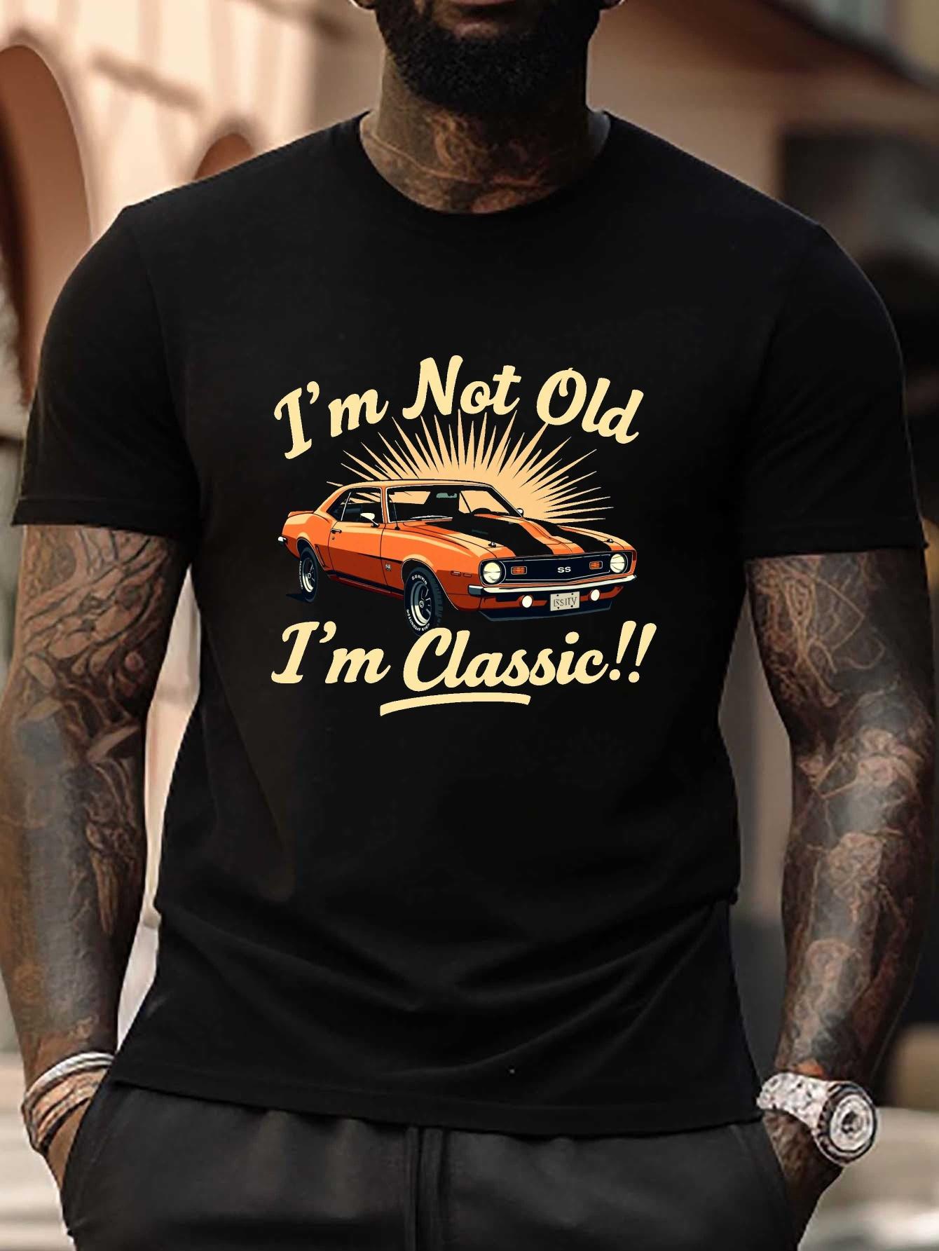 I m Not Old I m Classic Vintage Car Graphic T-shirt - Plus Size Black Short Sleeve Casual Tee XXL
I m Not Old I m Classic Vintage Car Graphic T-shirt - Plus Size Black Short Sleeve Casual Tee XXL