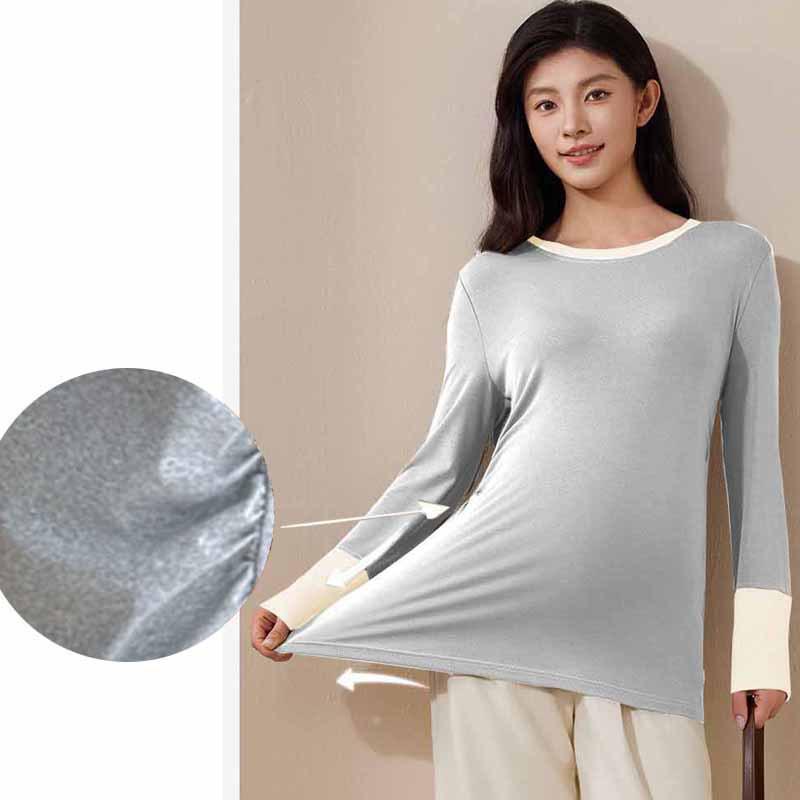 Autumn/Winter Maternity Fleece T-Shirt: Stylish Color Block, Pleated, Belly Support, Cozy Round Neck, Discreet Design 2XL (for 145-165 jin)
Autumn/Winter Maternity Fleece T-Shirt: Stylish Color Block, Pleated, Belly Support, Cozy Round Neck, Discreet Design 2XL (for 145-165 jin)