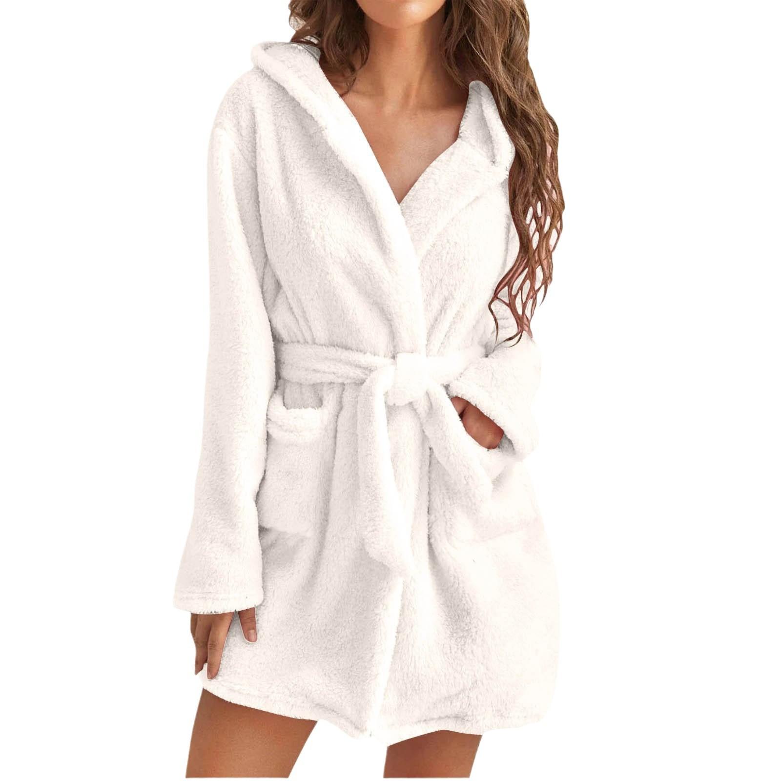 Winter Women Bath Robe Fluffy Plush Pyjamas Ladies Sexy Hooded Dressing Solid Color Gown Warm Bathrobe Female Loungewear S белый
Winter Women Bath Robe Fluffy Plush Pyjamas Ladies Sexy Hooded Dressing Solid Color Gown Warm Bathrobe Female Loungewear S белый