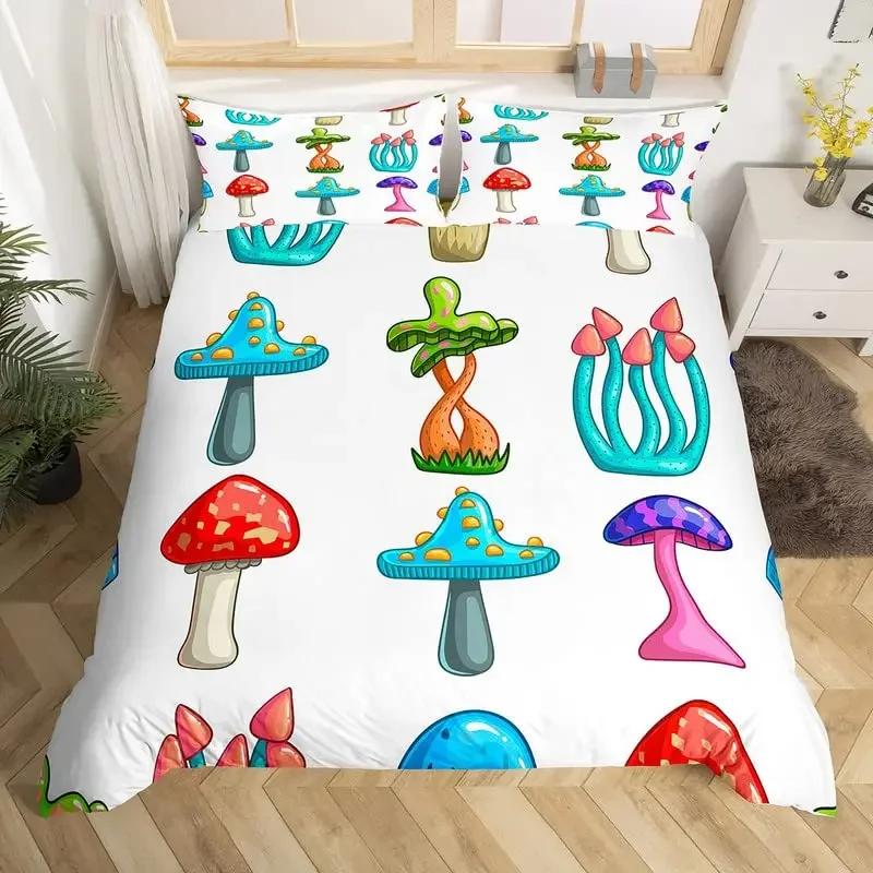 Cute Mushroom Duvet Cover Set Microfiber Hippie Theme Exotic Plant Mushrooms Bedding Set Kawaii Fungus Comforter Cover Twin King EU Single(135x200cm)
Cute Mushroom Duvet Cover Set Microfiber Hippie Theme Exotic Plant Mushrooms Bedding Set Kawaii Fungus Comforter Cover Twin King EU Single(135x200cm)