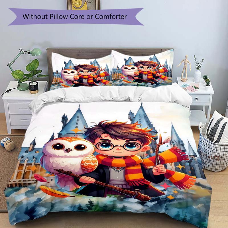 3pcs Harry Potter with Hedwig Quilt Set Cartoon Themed Bed Quilt Set Lovely Character Bedroom Decor Bed Quilt Set Four Seasons (1 Cover + 2Pillow 135x200cm
3pcs Harry Potter with Hedwig Quilt Set Cartoon Themed Bed Quilt Set Lovely Character Bedroom Decor Bed Quilt Set Four Seasons (1 Cover + 2Pillow 135x200cm