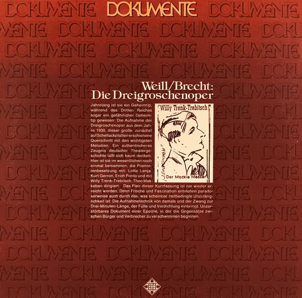 LP Record KURT WEILL BERTOLT BRECHT Die Dreigroschenoper 641911AJ Telefunken Germany Classical Used
LP Record KURT WEILL BERTOLT BRECHT Die Dreigroschenoper 641911AJ Telefunken Germany Classical Used