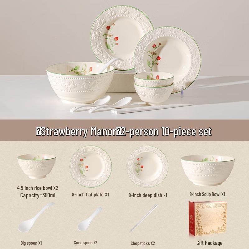 Mod Lanca Strawberry Manor 10-Piece Dinnerware Set
Mod Lanca Strawberry Manor 10-Piece Dinnerware Set