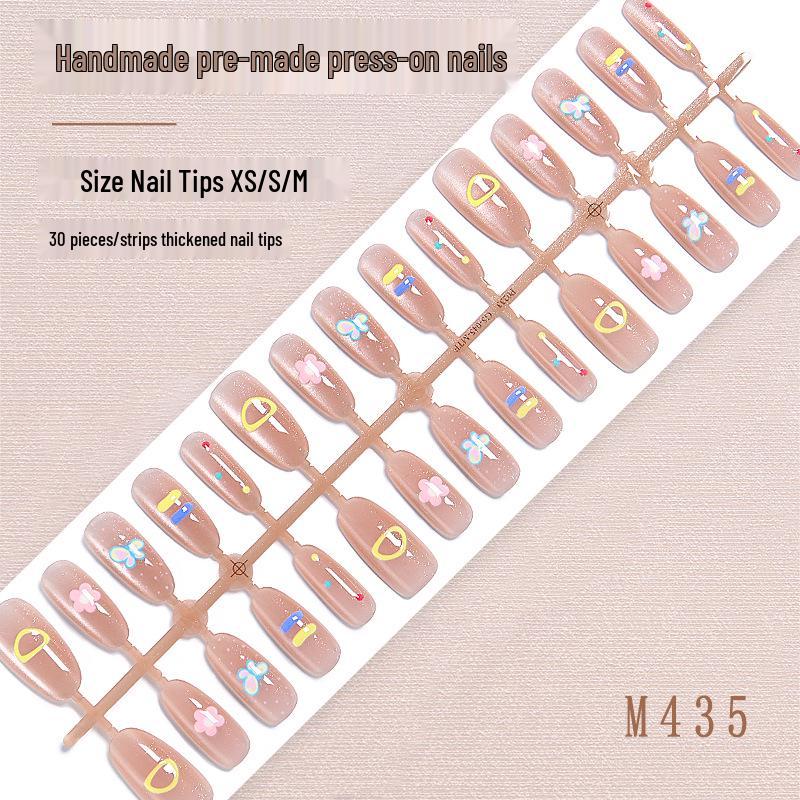 Adorable 3D Flower Cartoon Wearable Nails: Dopamine Colors & Cat Eye Glitter - 30-Piece Pre-made Nail Art Tips
Adorable 3D Flower Cartoon Wearable Nails: Dopamine Colors & Cat Eye Glitter - 30-Piece Pre-made Nail Art Tips