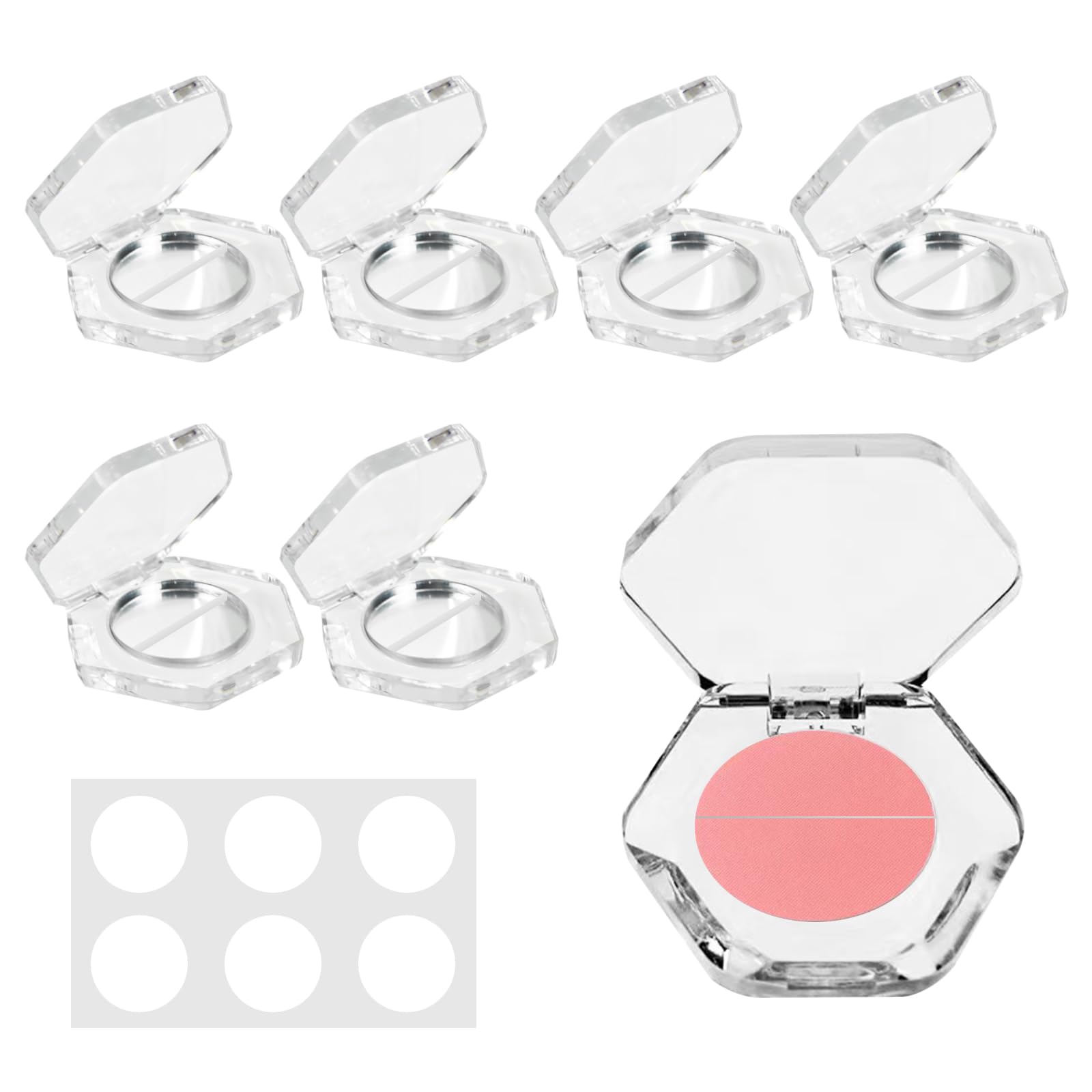 DIFEIUKI Eyeshadow Cases, Empty Containers, Set of 6, 2-Color Storage, Hexagonal, Transparent, Makeup Palette, Eyeshadow, Lipstick, Empty Palette,
DIFEIUKI Eyeshadow Cases, Empty Containers, Set of 6, 2-Color Storage, Hexagonal, Transparent, Makeup Palette, Eyeshadow, Lipstick, Empty Palette,