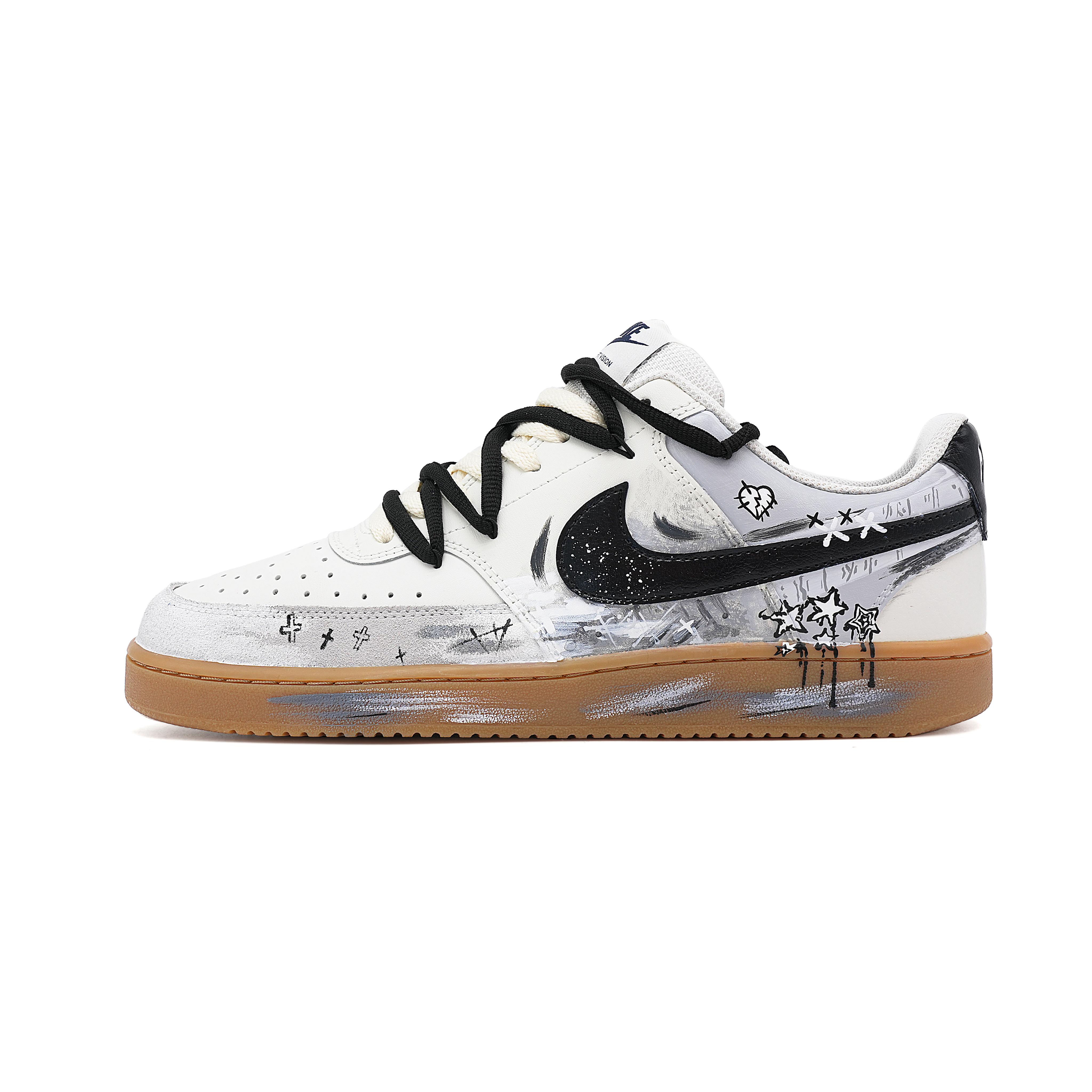 Nike Court Vision Distressed Heart Leather Low top Skateboard Shoes Men s White Gray HV2530-100(Team1068-) 42.5
Nike Court Vision Distressed Heart Leather Low top Skateboard Shoes Men s White Gray HV2530-100(Team1068-) 42.5