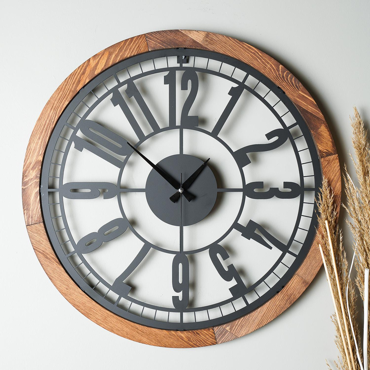Muyika Bunnela New Collection Decorative Metal Black Wall Clock Silent Mechanism, Wood Detailed or Without Wood, 41 - 50 - 80 cm 41 x 41 cm чёрный
Muyika Bunnela New Collection Decorative Metal Black Wall Clock Silent Mechanism, Wood Detailed or Without Wood, 41 - 50 - 80 cm 41 x 41 cm чёрный