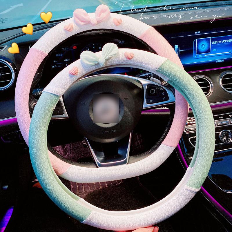 Креативный автомобильный чехол на руль, кожаное украшение, универсальный универсальный нескользящий чехол на четыре сезона, женский-
Креативный автомобильный чехол на руль, кожаное украшение, универсальный универсальный нескользящий чехол на четыре сезона, женский-