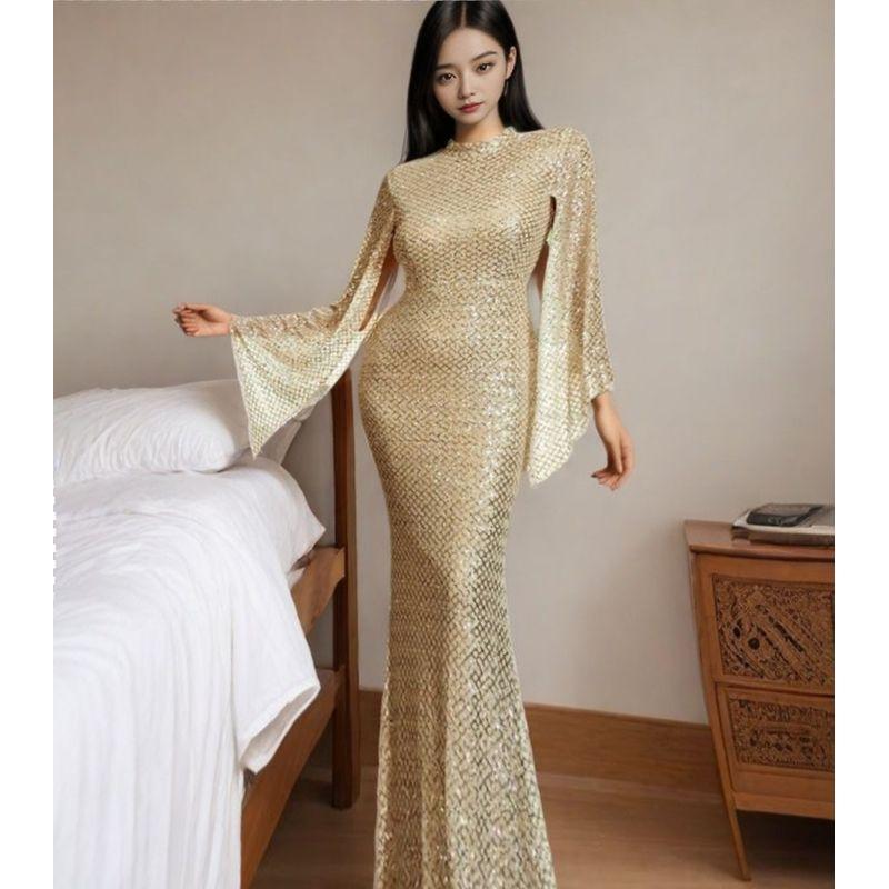 Elegant off-Shoulder Golden Sequins Annual Meeting Evening dress Evening dress Dress Golden Sequined Gown Gold XXL
Elegant off-Shoulder Golden Sequins Annual Meeting Evening dress Evening dress Dress Golden Sequined Gown Gold XXL