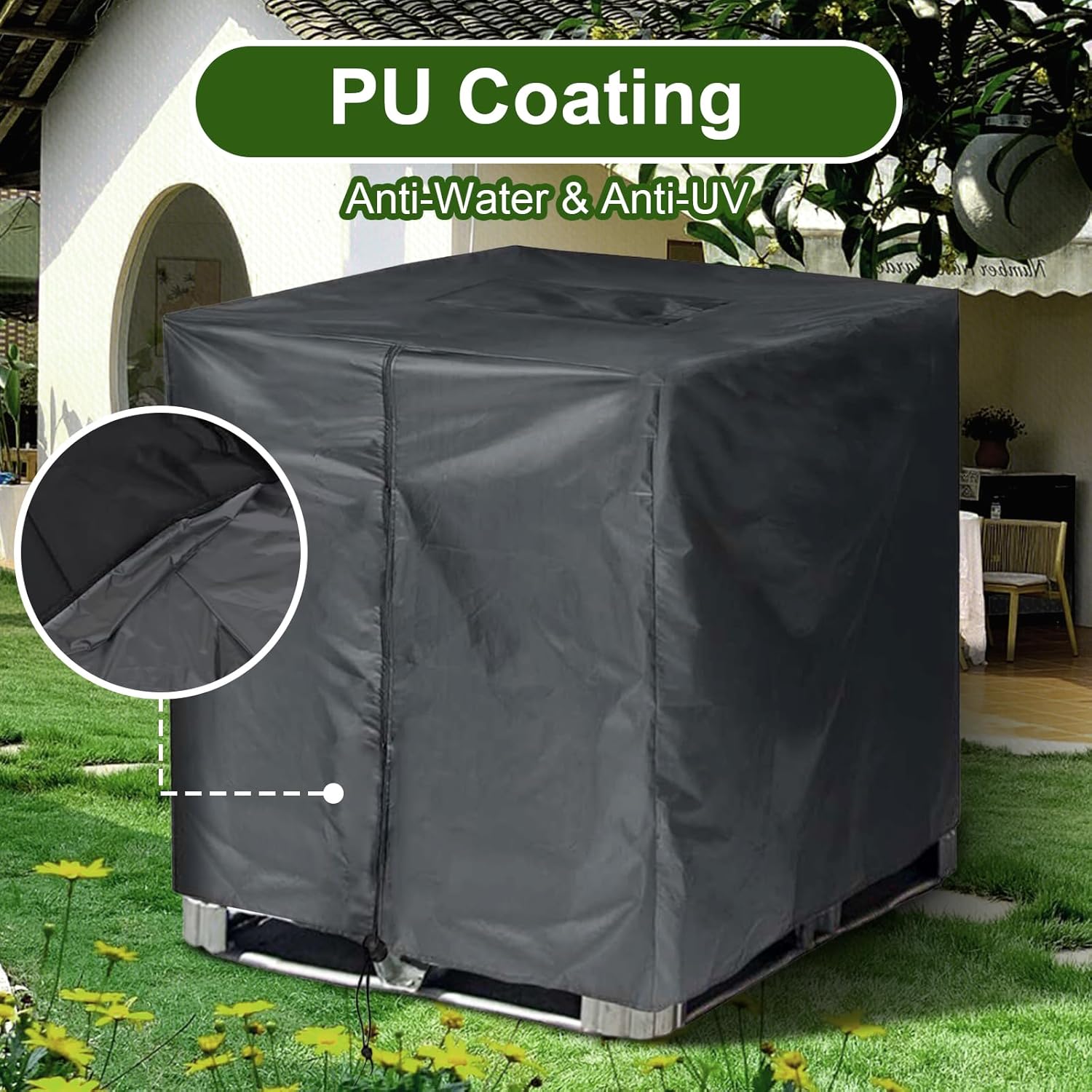 264.17 Gallon IBC Tote Jar Cover - Outdoor Water Tank Cover, 47.24 X 39.37 X 45.67 with Zipper To Protect IBC Bucket zip чёрный
264.17 Gallon IBC Tote Jar Cover - Outdoor Water Tank Cover, 47.24 X 39.37 X 45.67 with Zipper To Protect IBC Bucket zip чёрный