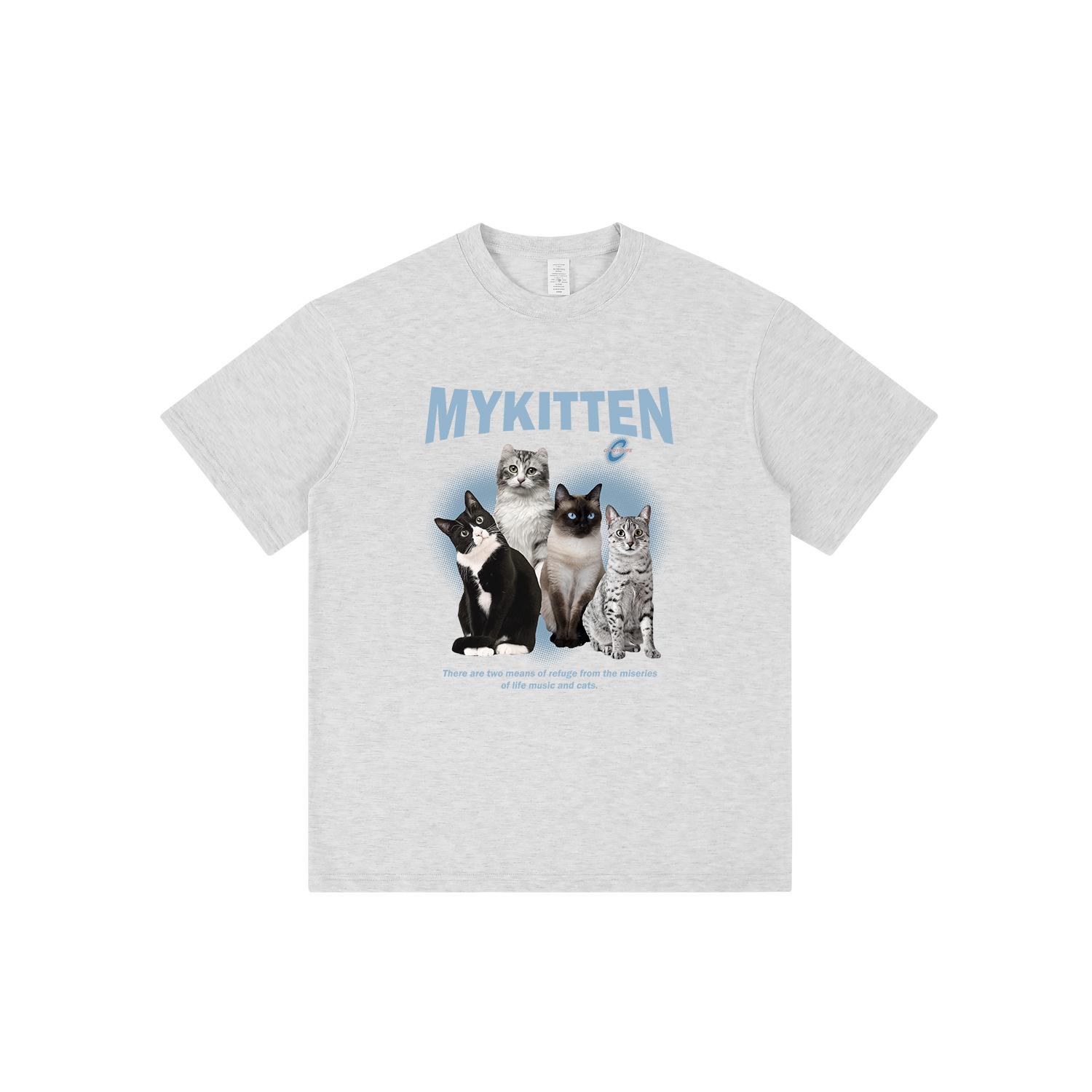 Unisex Retro Cat Cartoon Graphic Tee - Short Sleeve Summer Top for Couples 2XL хизер серый
Unisex Retro Cat Cartoon Graphic Tee - Short Sleeve Summer Top for Couples 2XL хизер серый