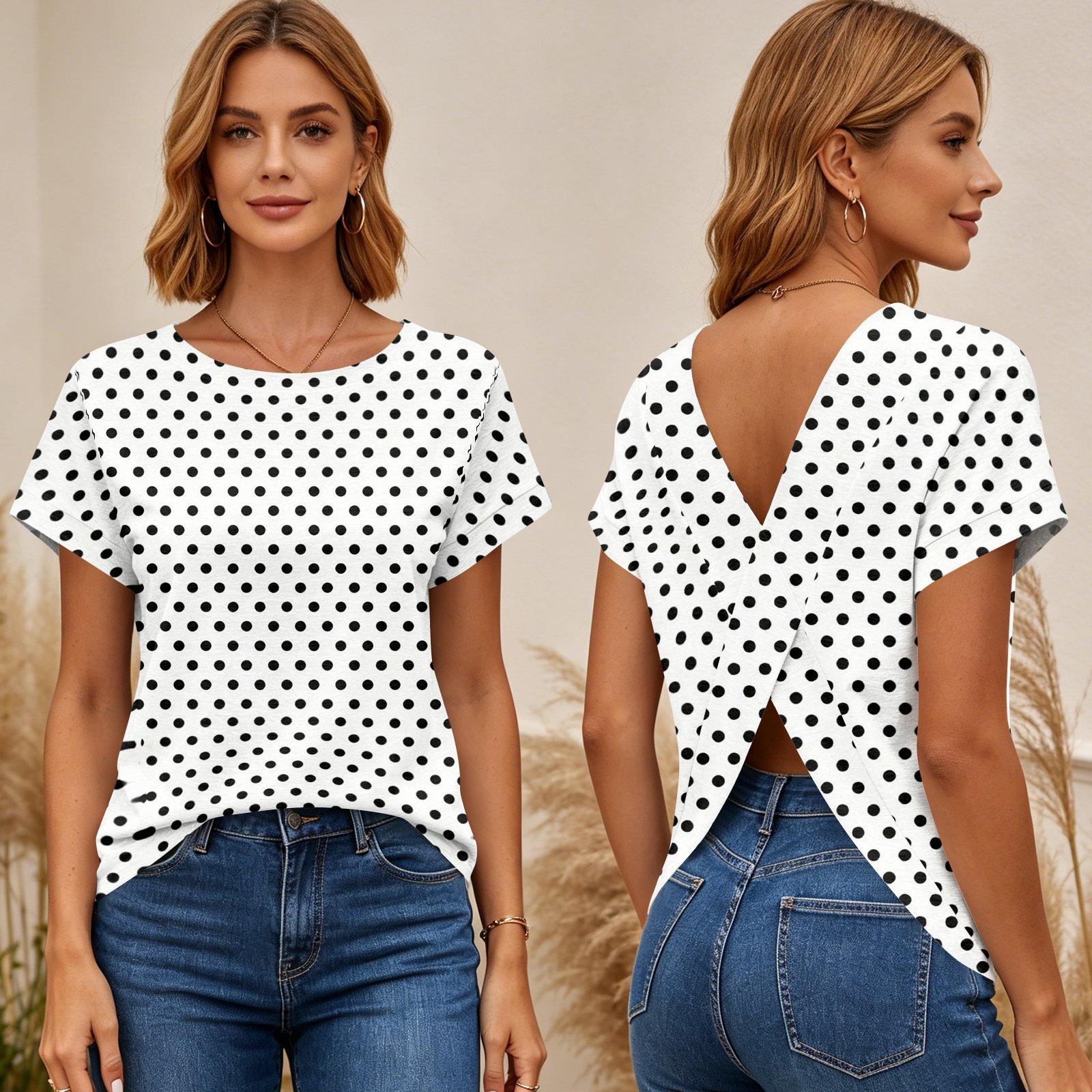 Women Short Sleeve Geometric Print Cross Back T Shirt Top with V Neck Loose Fit Casual Blouse for Daily Wear M білий
Women Short Sleeve Geometric Print Cross Back T Shirt Top with V Neck Loose Fit Casual Blouse for Daily Wear M білий