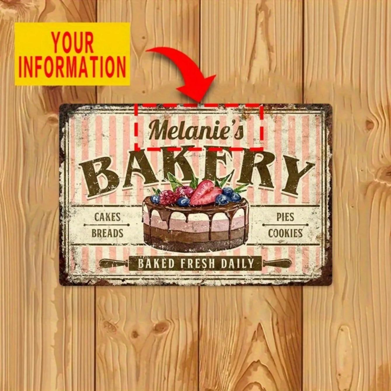 Personalized Aluminum Bakery Sign Custom Name Vintage Kitchen Wall Decor красный
Personalized Aluminum Bakery Sign Custom Name Vintage Kitchen Wall Decor красный