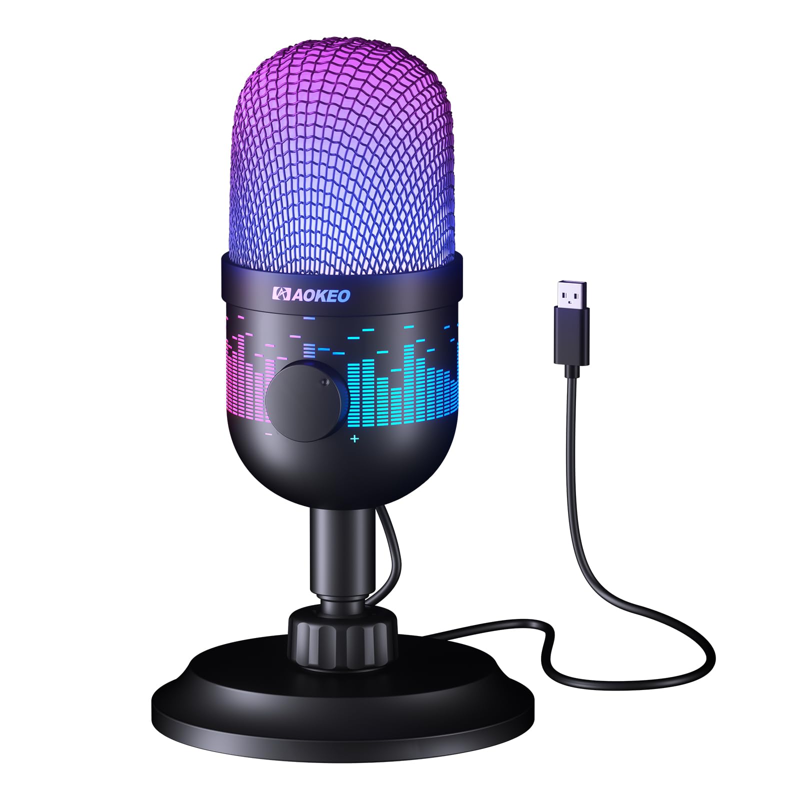 Aokeo Gaming PC Mac PS USB Computer Podcast Capacitor YouTube Suitable for Recording with LED Light Microphone, 4/5 Microphone, Streaming,
Aokeo Gaming PC Mac PS USB Computer Podcast Capacitor YouTube Suitable for Recording with LED Light Microphone, 4/5 Microphone, Streaming,