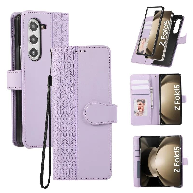 Leather Flip Phone Case for Samsung Galaxy Z Fold 7 6 5 4 3 5G Fold7 Fold6 Fold5 Wallet with Card Holder Protective Cover Galaxy Z Fold5 фіолетовий
Leather Flip Phone Case for Samsung Galaxy Z Fold 7 6 5 4 3 5G Fold7 Fold6 Fold5 Wallet with Card Holder Protective Cover Galaxy Z Fold5 фіолетовий