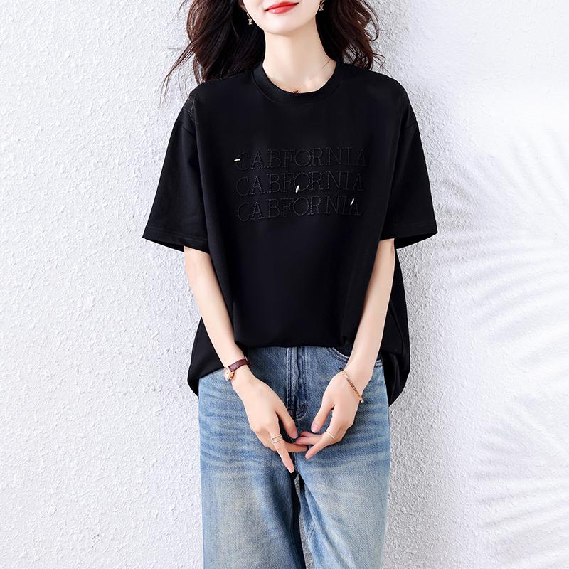 DIMANAF 2025 Summer Plus Size Short Sleeves Oversized T-Shirt Women Loose Black Tops Tees New Shirt L
DIMANAF 2025 Summer Plus Size Short Sleeves Oversized T-Shirt Women Loose Black Tops Tees New Shirt L
