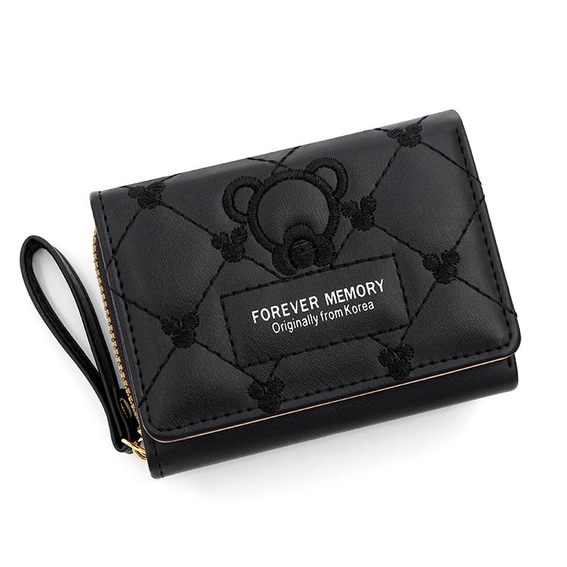 Cute Embroidery Short Fashion Women S Wallet Embroidery Zero Wallet Women S Triple Fold Bag Multi Card Large Capacity чёрный
Cute Embroidery Short Fashion Women S Wallet Embroidery Zero Wallet Women S Triple Fold Bag Multi Card Large Capacity чёрный