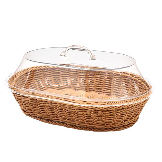 Хлебная корзина из искусственного ротанга с акриловой крышкой для хранения продуктов, многофункциональная тканая коричневый
Хлебная корзина из искусственного ротанга с акриловой крышкой для хранения продуктов, многофункциональная тканая коричневый