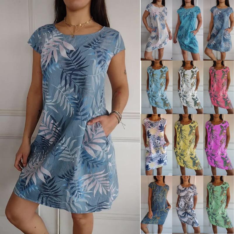 Summer New Crew Neck Loose Printed Short Sleeve Dress Fashion Elegant A-line Party Dhort Dresses Pocket Office Holiday Casual Simple Clothing S білий
Summer New Crew Neck Loose Printed Short Sleeve Dress Fashion Elegant A-line Party Dhort Dresses Pocket Office Holiday Casual Simple Clothing S білий