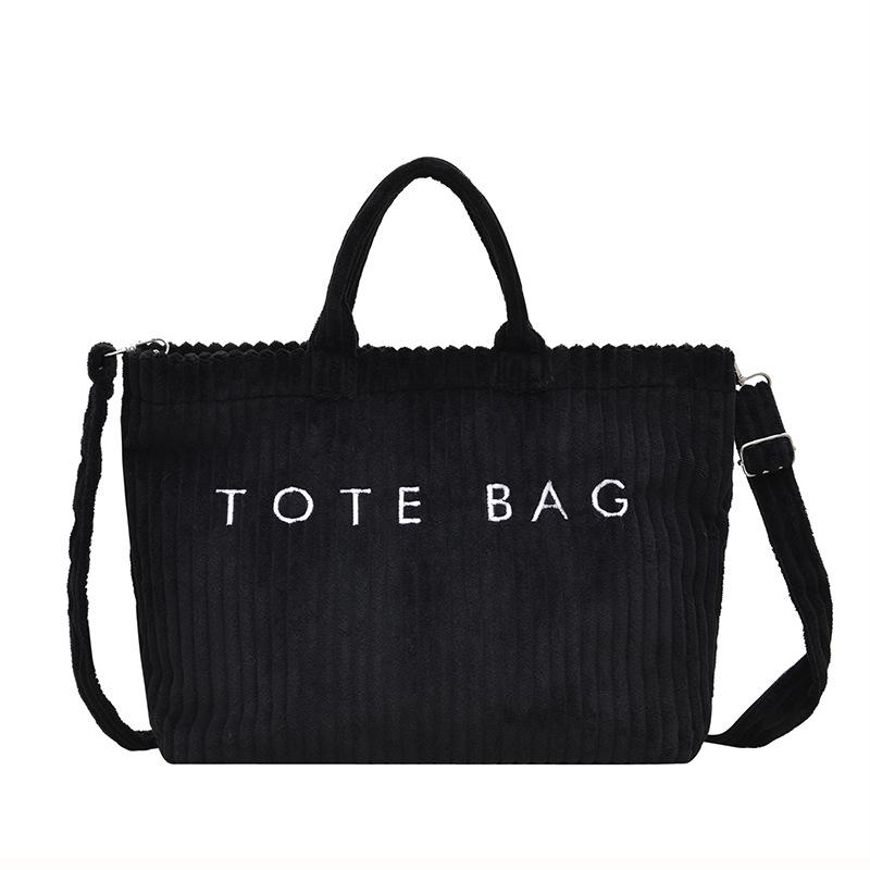 Women s 2025 Fashionable Corduroy Tote Bag with Letter Embroidery - Trendy Single Shoulder Handbag чорний
Women s 2025 Fashionable Corduroy Tote Bag with Letter Embroidery - Trendy Single Shoulder Handbag чорний