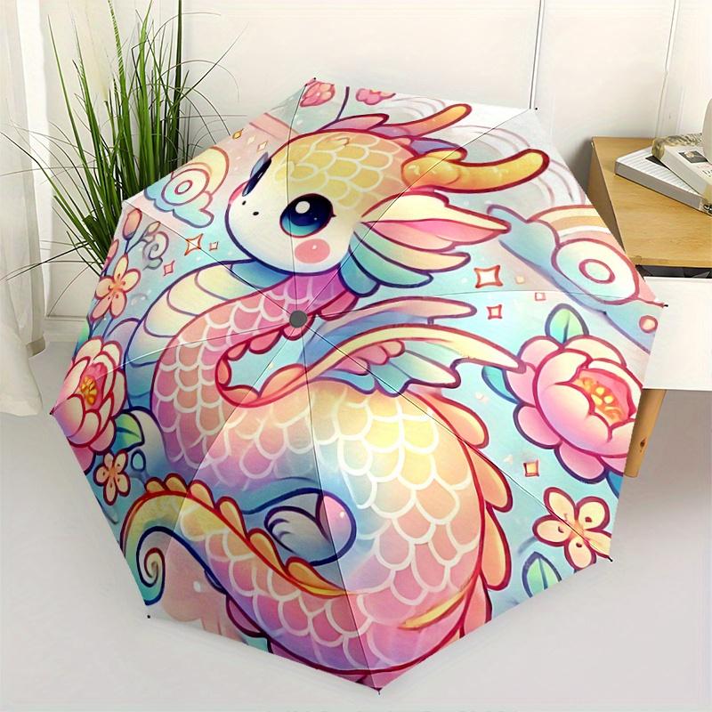 1pc Chibi Dragon Umbrella - Auto Open Close, Portable 3-Fold Design, 8-Rib Outdoor Umbrella, Festival Gift for Fans, Travelers & Daily Use.F027
1pc Chibi Dragon Umbrella - Auto Open Close, Portable 3-Fold Design, 8-Rib Outdoor Umbrella, Festival Gift for Fans, Travelers & Daily Use.F027