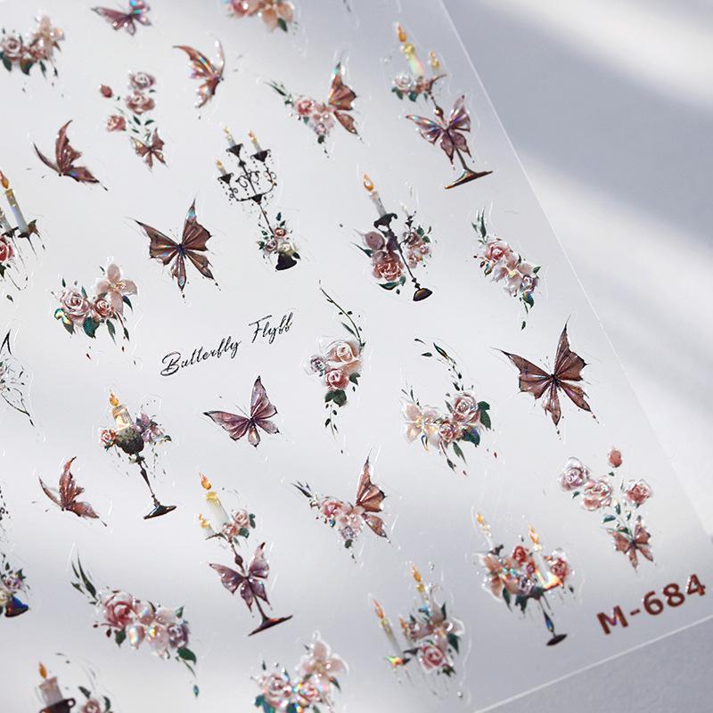 Self-Adhesive Jelly Gel Iron-On Nail Stickers - Flowers & Butterflies Design (M-684)
Self-Adhesive Jelly Gel Iron-On Nail Stickers - Flowers & Butterflies Design (M-684)