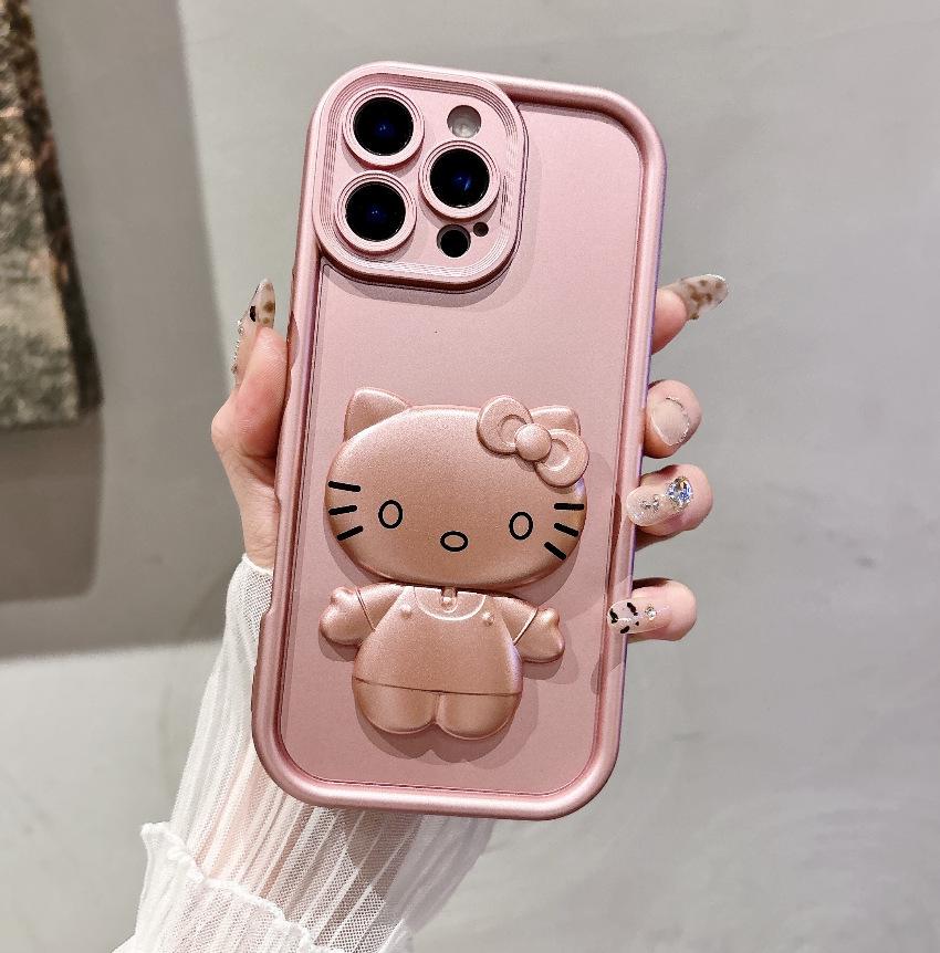 Pink KT Cat Mirror Holder Phone Case with Gold Leaf for Apple 15/16 (Excludes Bracelet) 14 Pro розовый
Pink KT Cat Mirror Holder Phone Case with Gold Leaf for Apple 15/16 (Excludes Bracelet) 14 Pro розовый